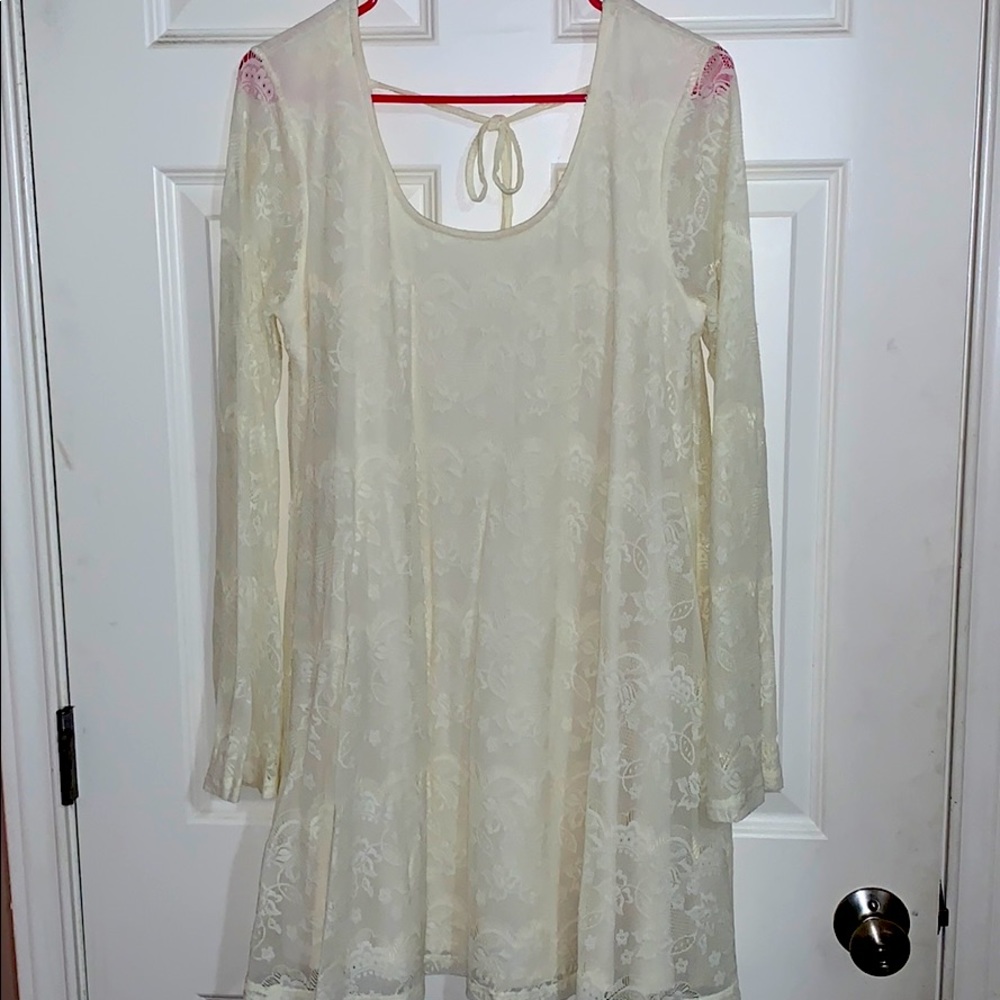 Laced long sleeve dress